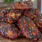 crispy air fryer korean bbq chicken wings - featured image