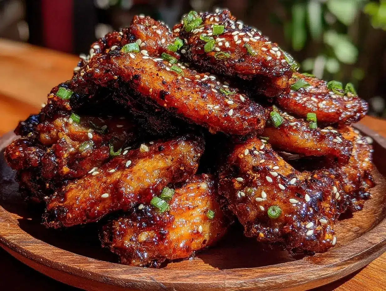 crispy air fryer korean bbq chicken wings preparation steps