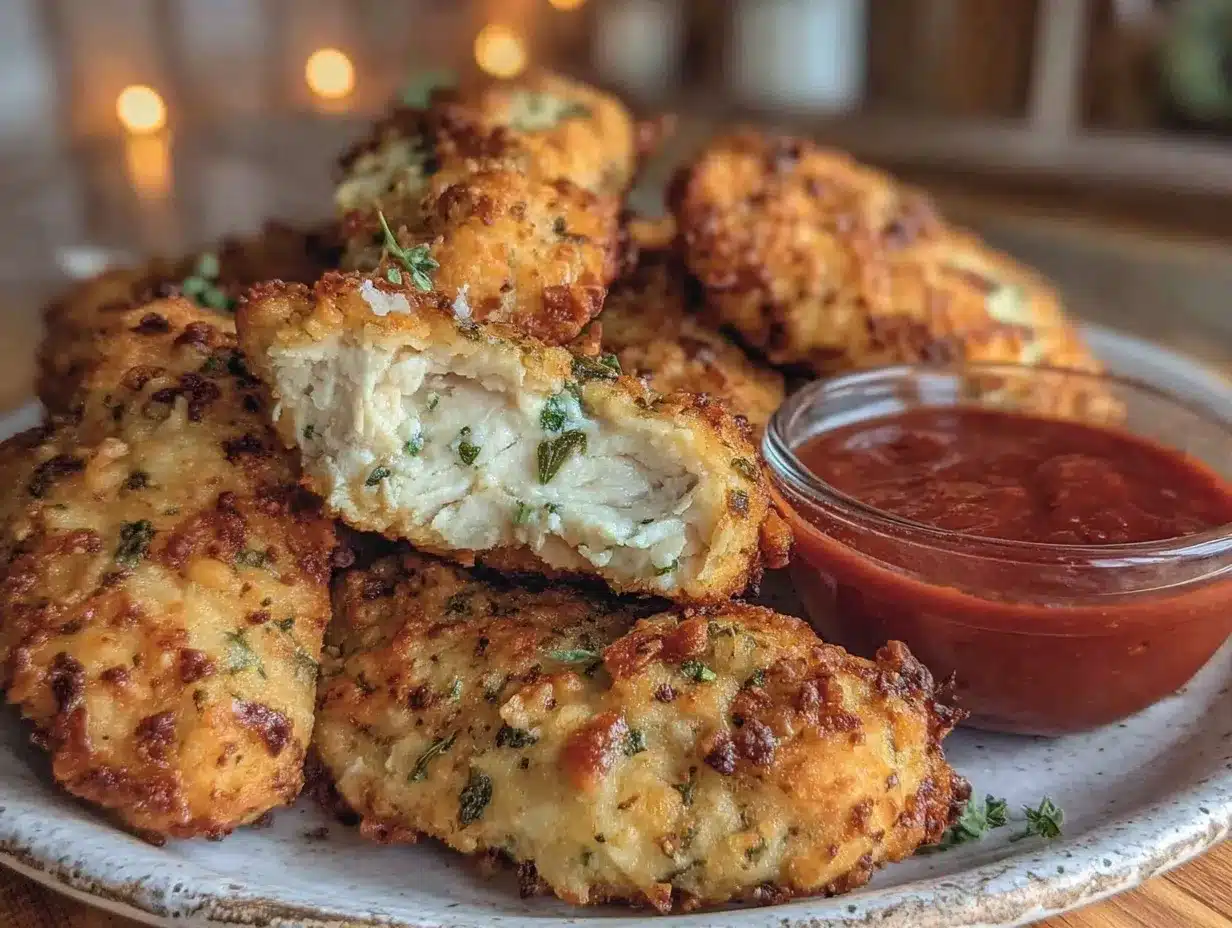 crispy air fryer parmesan chicken tenders preparation steps
