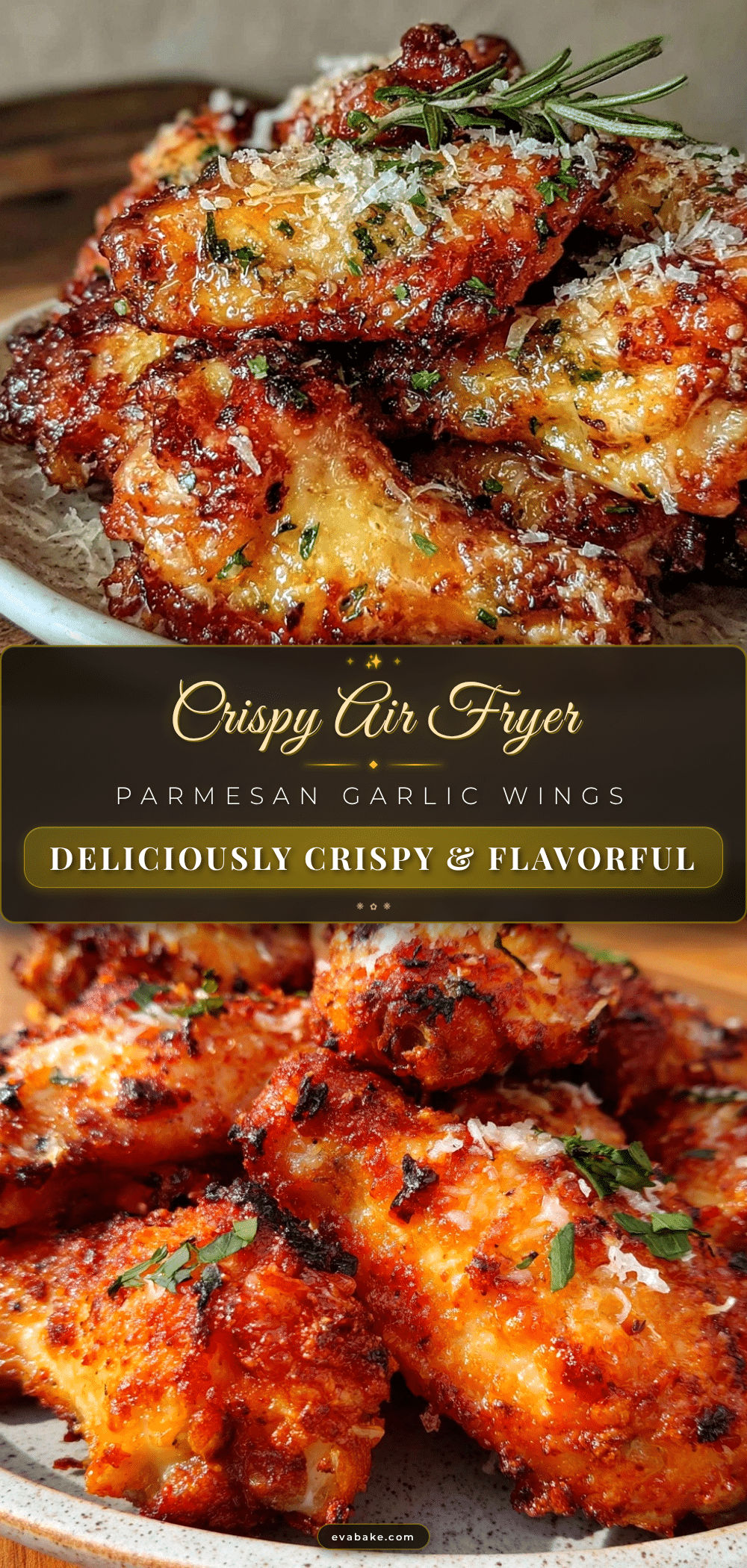 crispy air fryer parmesan garlic chicken wings recipe