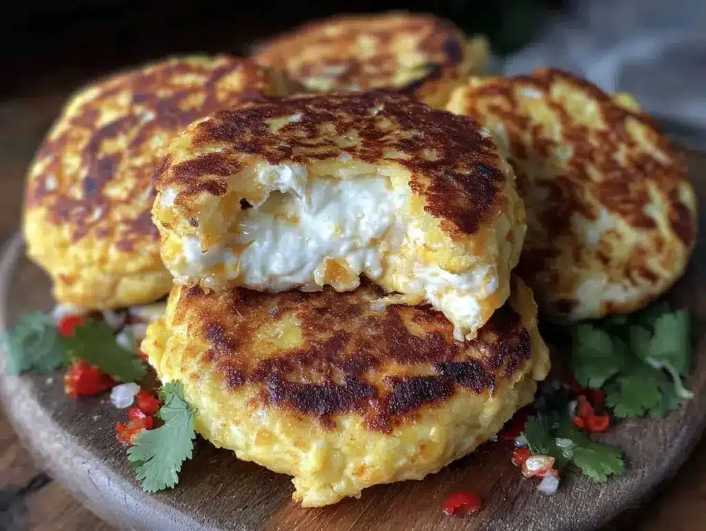 crispy arepas con queso - featured image