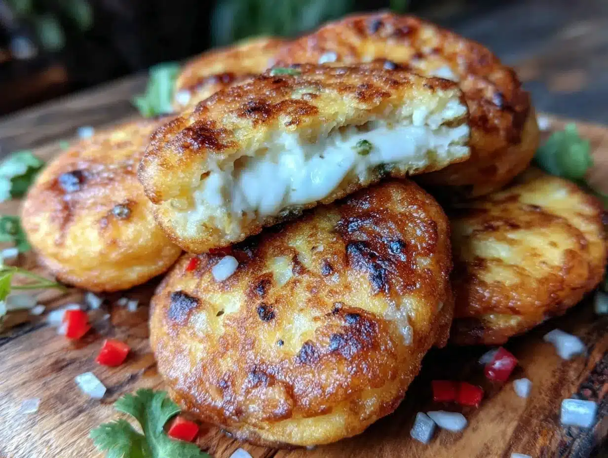 crispy arepas con queso preparation steps