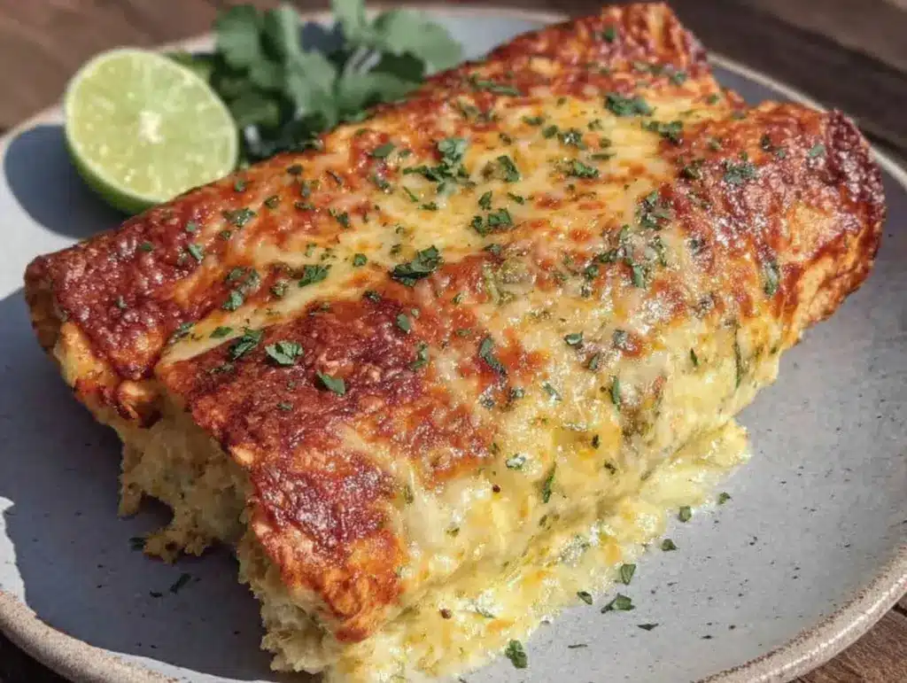crispy baked chicken enchiladas - featured image
