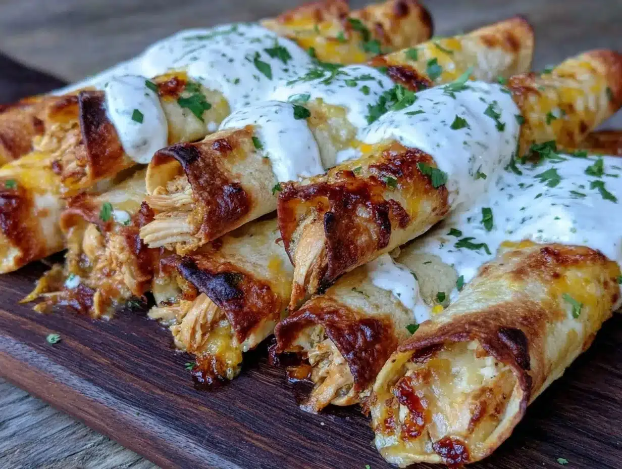 crispy baked chicken flautas preparation steps