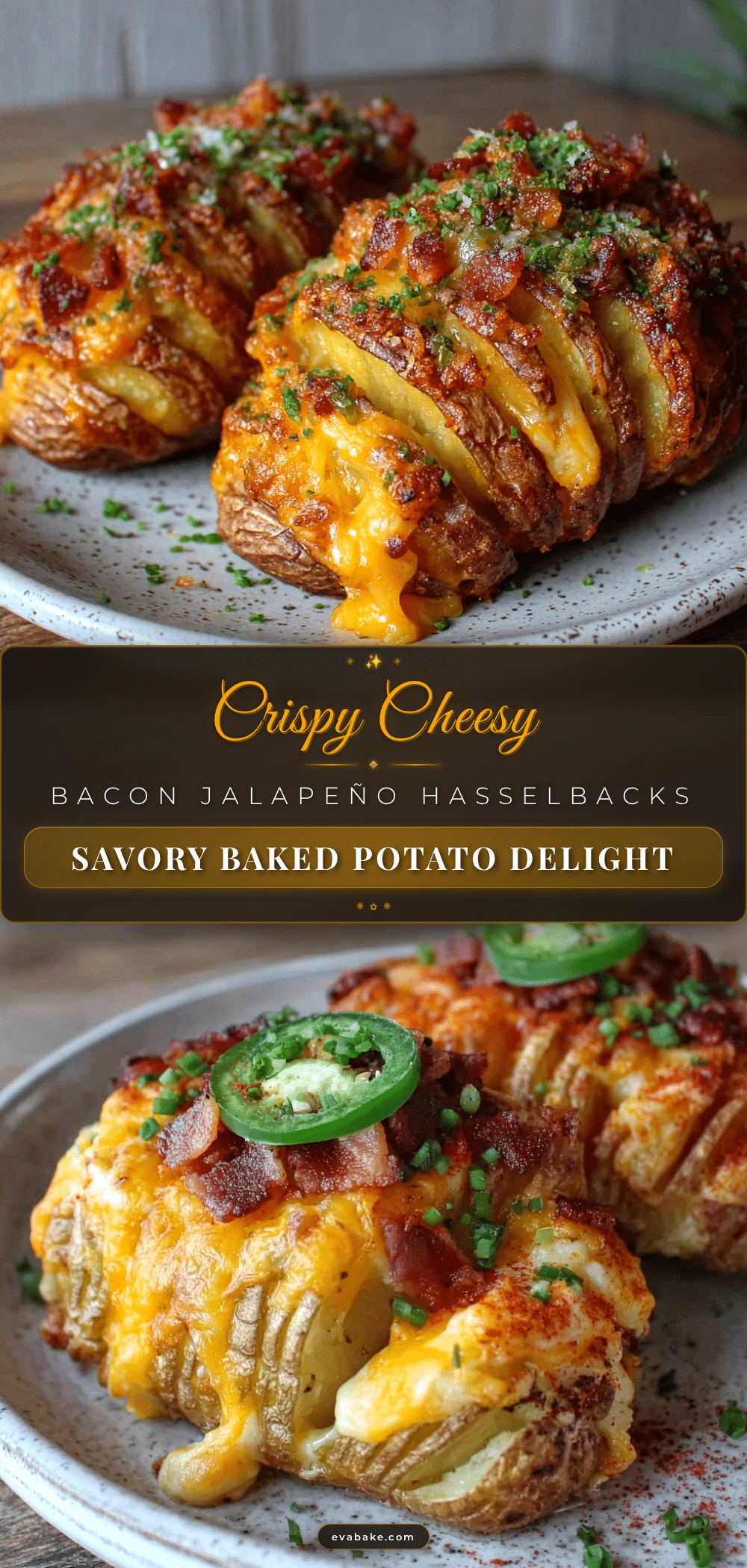 crispy cheesy bacon jalapeño popper hasselback potatoes recipe