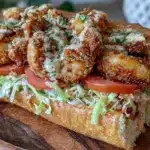 crispy classic po boy sandwich - featured image