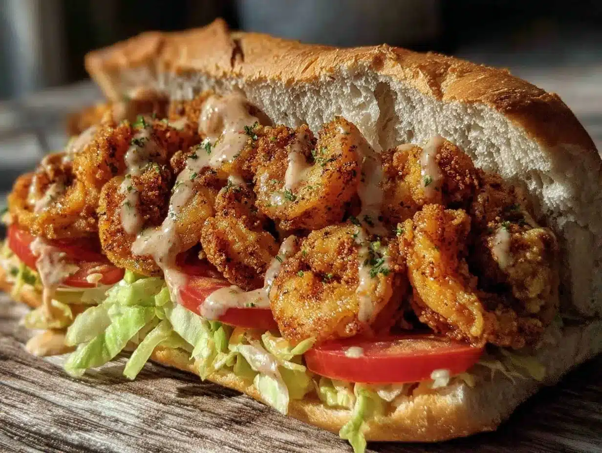 crispy classic po boy sandwich preparation steps