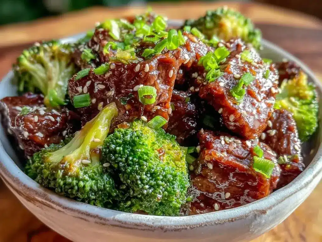 crispy garlic beef and broccoli stir-fry - featured image