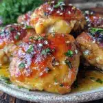 crispy honey garlic chicken thighs - featured image