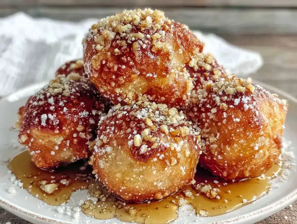 crispy loukoumades Greek donuts recipe - featured image