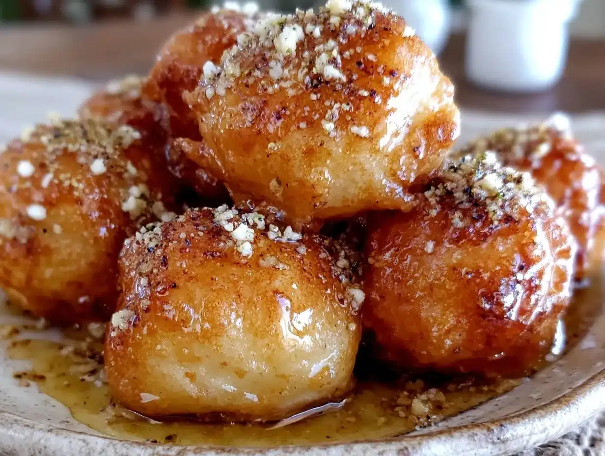 crispy loukoumades Greek donuts recipe preparation steps