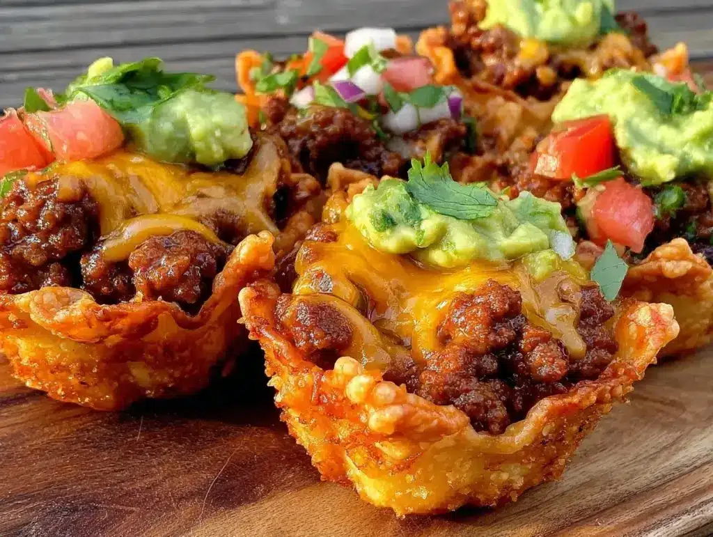crispy mini taco cups - featured image
