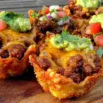 crispy mini taco cups - featured image