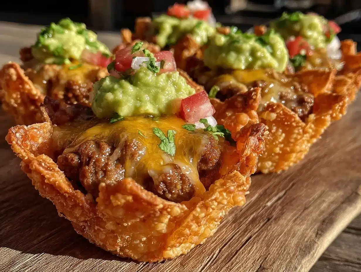 crispy mini taco cups preparation steps