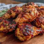 crispy oven-baked honey garlic chicken drumsticks - featured image