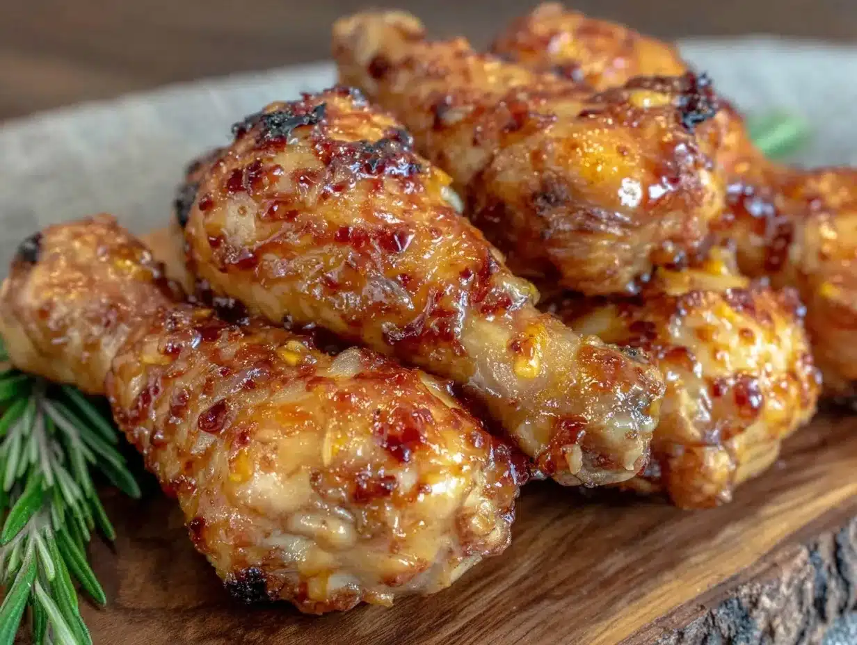 crispy oven-baked honey garlic chicken drumsticks preparation steps