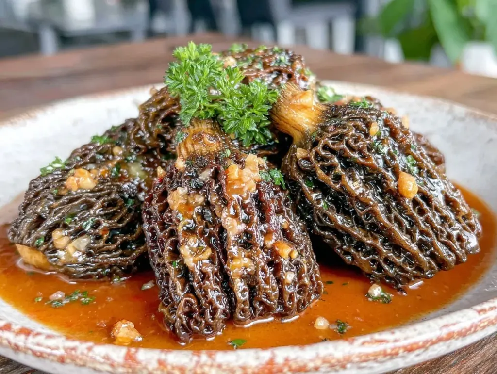 crispy pan-fried morel mushrooms - featured image