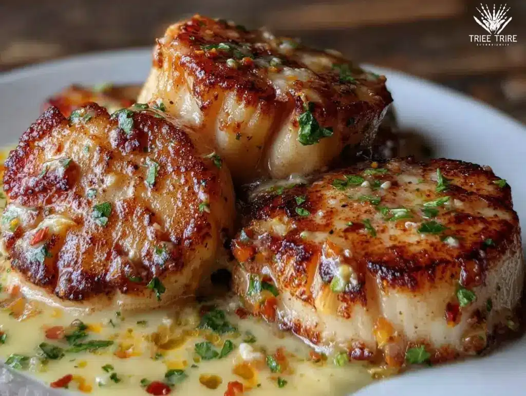 crispy pan-seared scallops - featured image