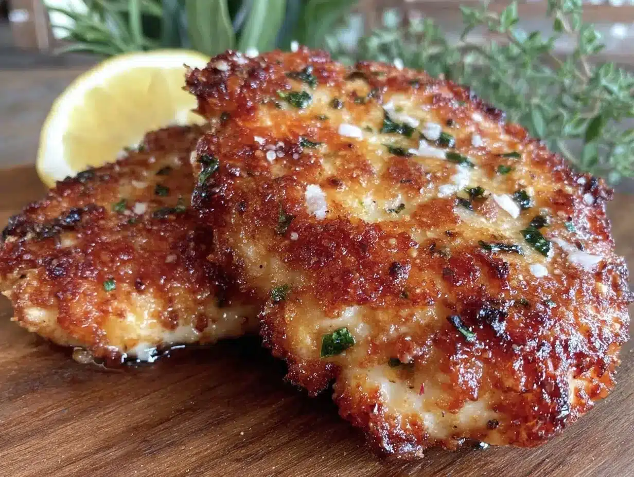 crispy parmesan crusted chicken breast preparation steps