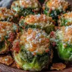 crispy parmesan roasted brussels sprouts - featured image