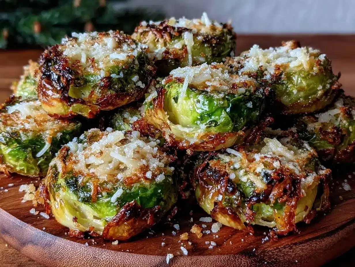 crispy parmesan roasted brussels sprouts preparation steps