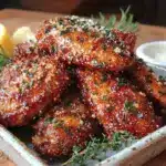 crispy savory baked parmesan chicken wings - featured image
