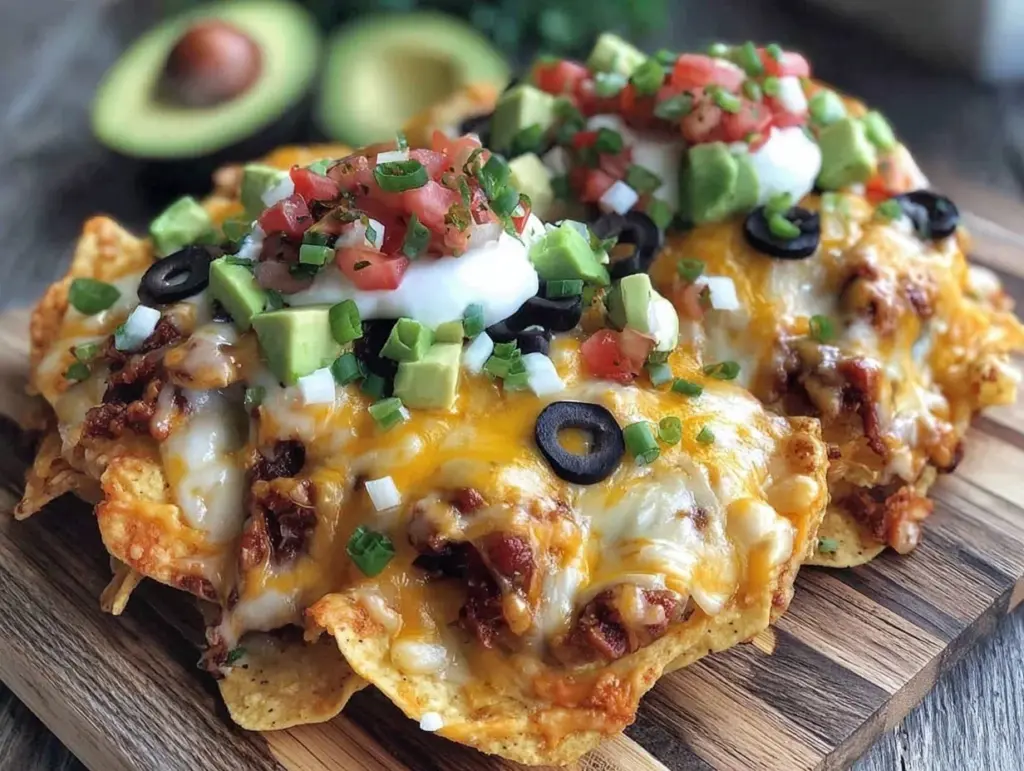 crispy sheet pan loaded nachos - featured image