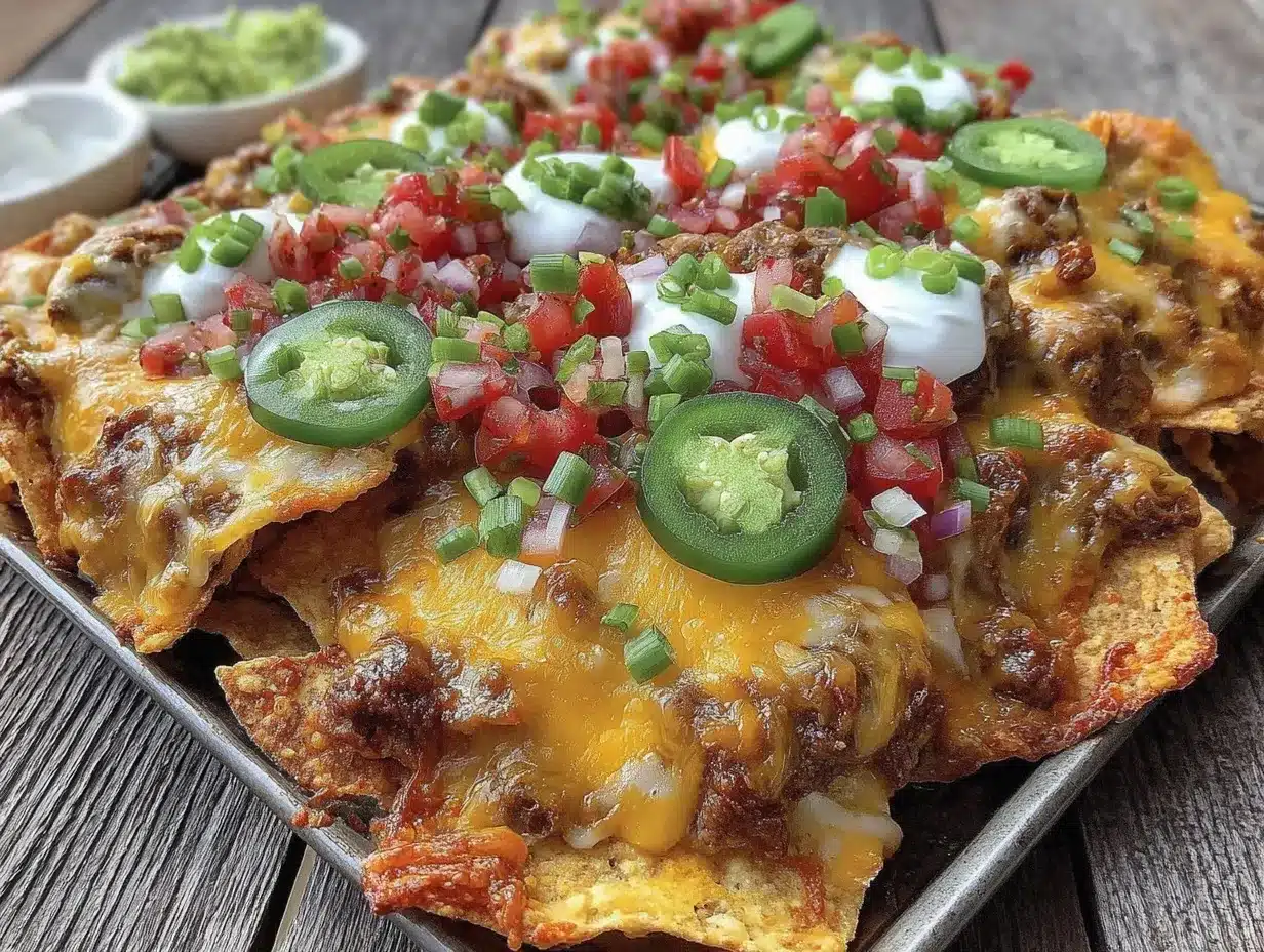 crispy sheet pan loaded nachos preparation steps