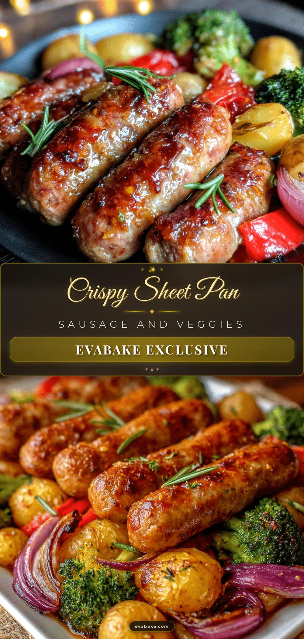 crispy sheet pan sausage and vegetables recipe
