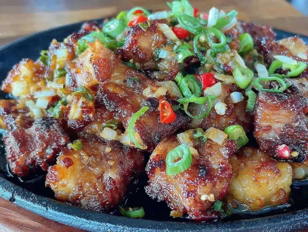 crispy sisig sizzling pork - featured image