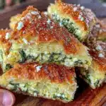 crispy spanakopita spinach pie - featured image