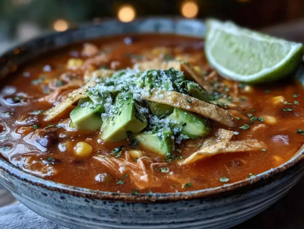 crockpot chicken tortilla soup - featured image