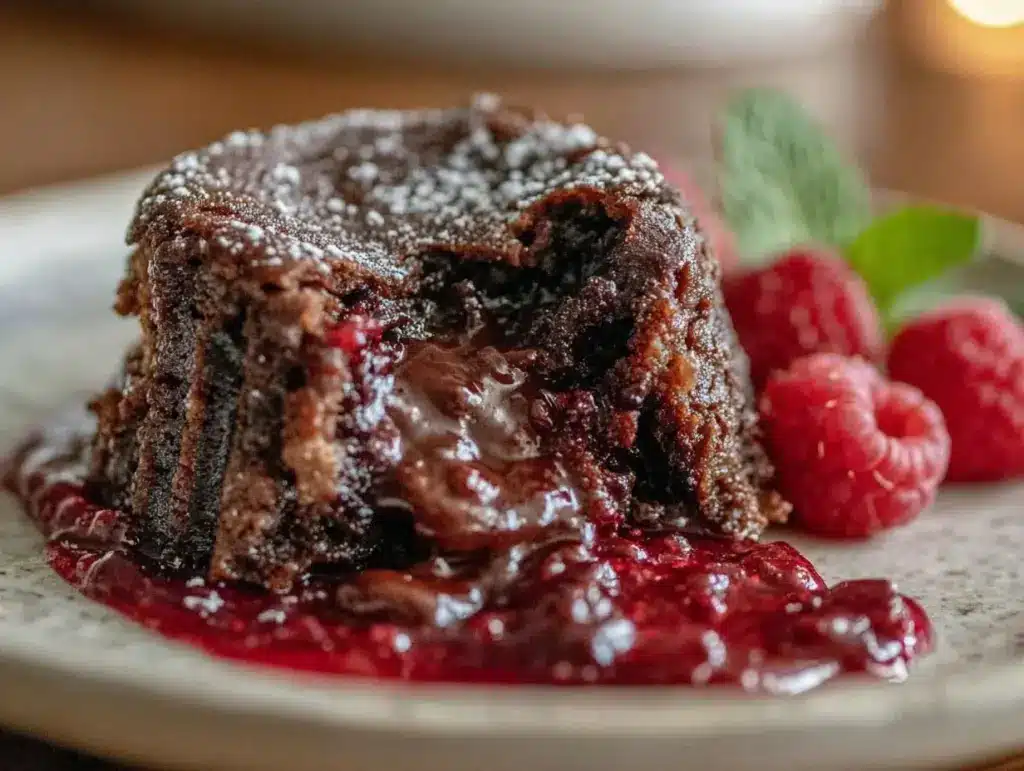 dark chocolate lava cakes - featured image