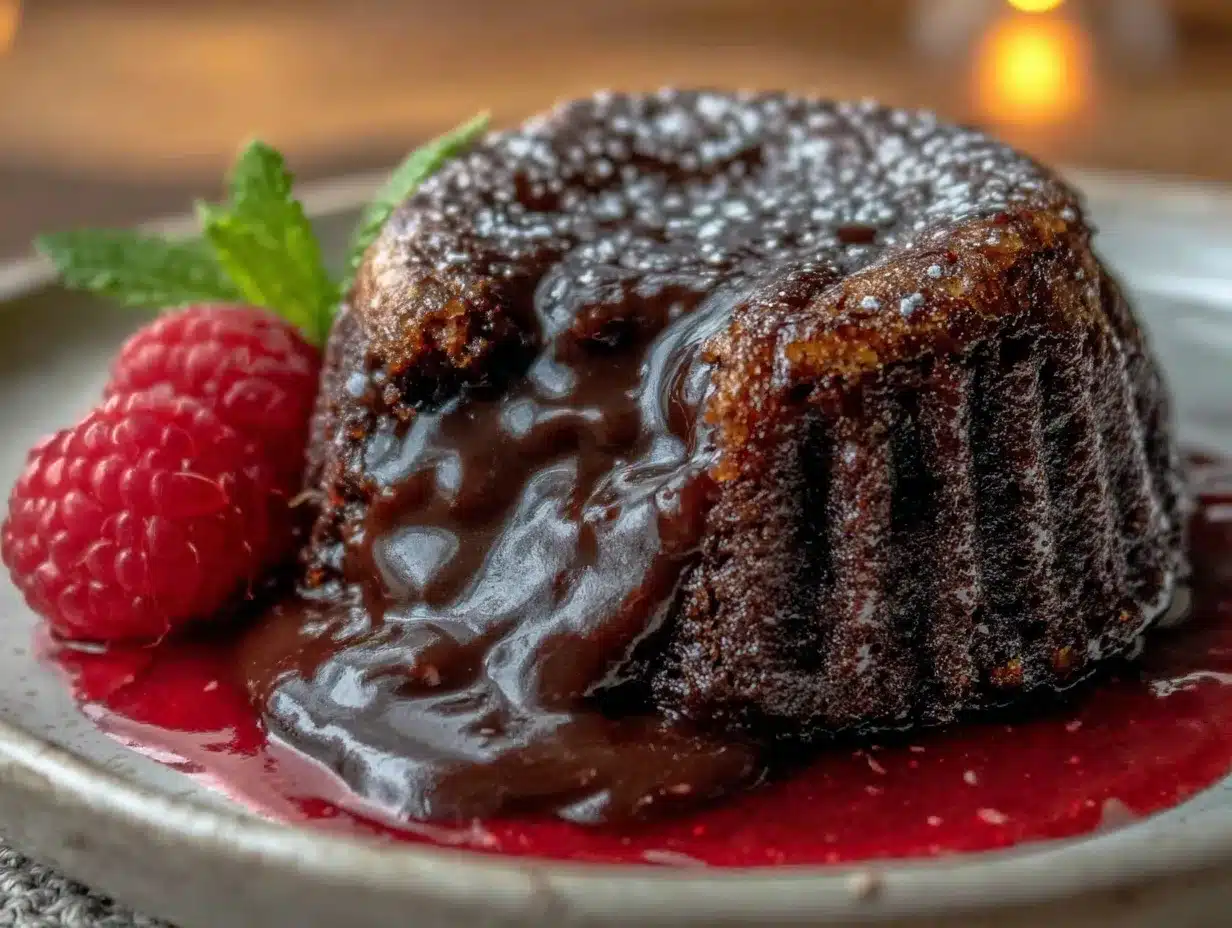 dark chocolate lava cakes preparation steps