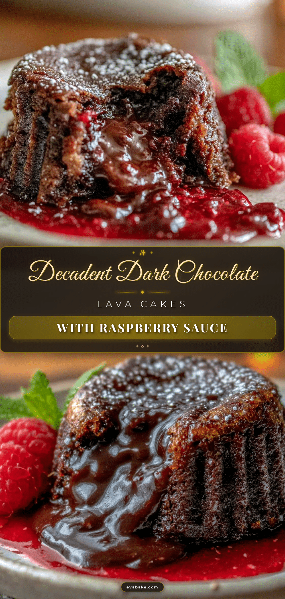 dark chocolate lava cakes recipe