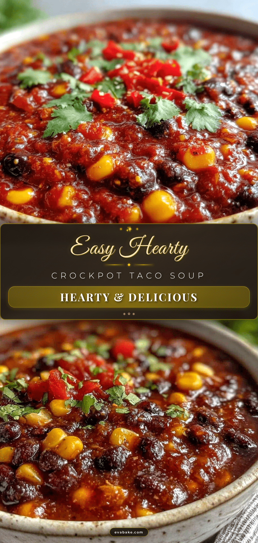 easy hearty crockpot taco soup recipe