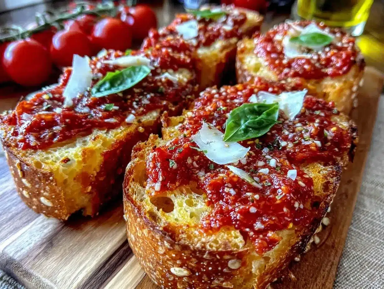 Easy Rustic Pan con Tomate preparation steps