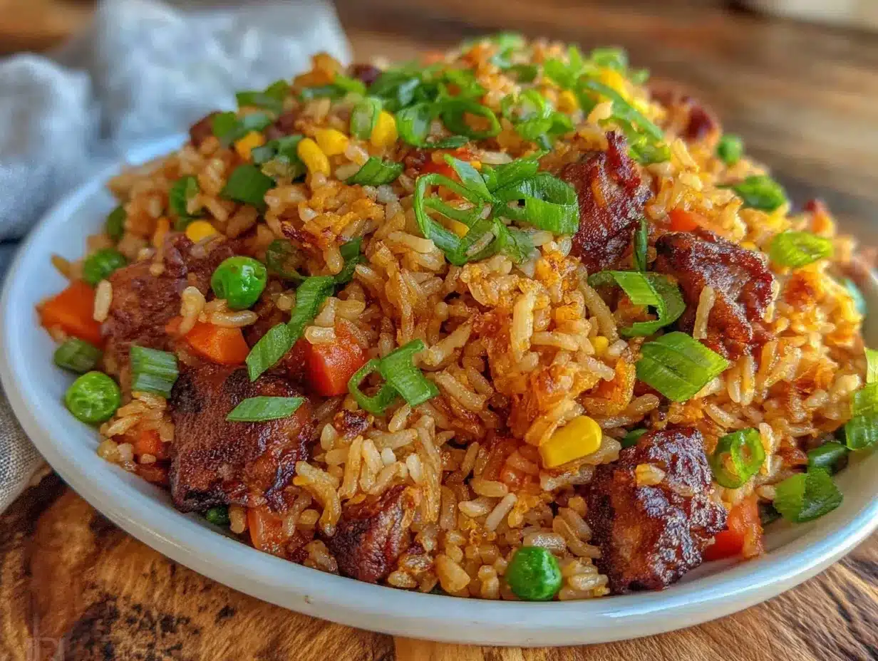 easy savory chicken fried rice preparation steps