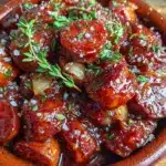 flavorful chorizo in red wine recipe - featured image