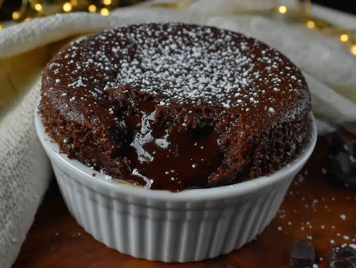 fluffy chocolate soufflé with molten center preparation steps