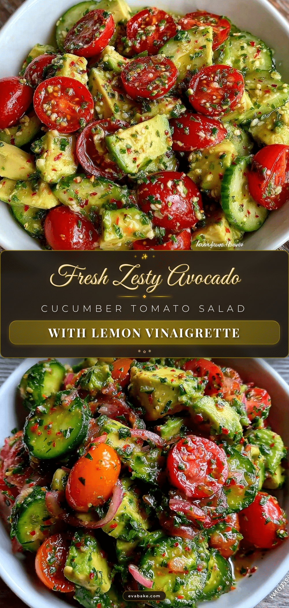 fresh avocado cucumber tomato salad recipe