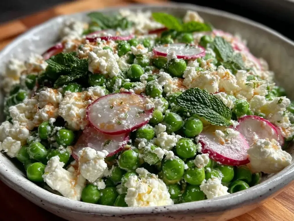 fresh classic spring pea salad - featured image