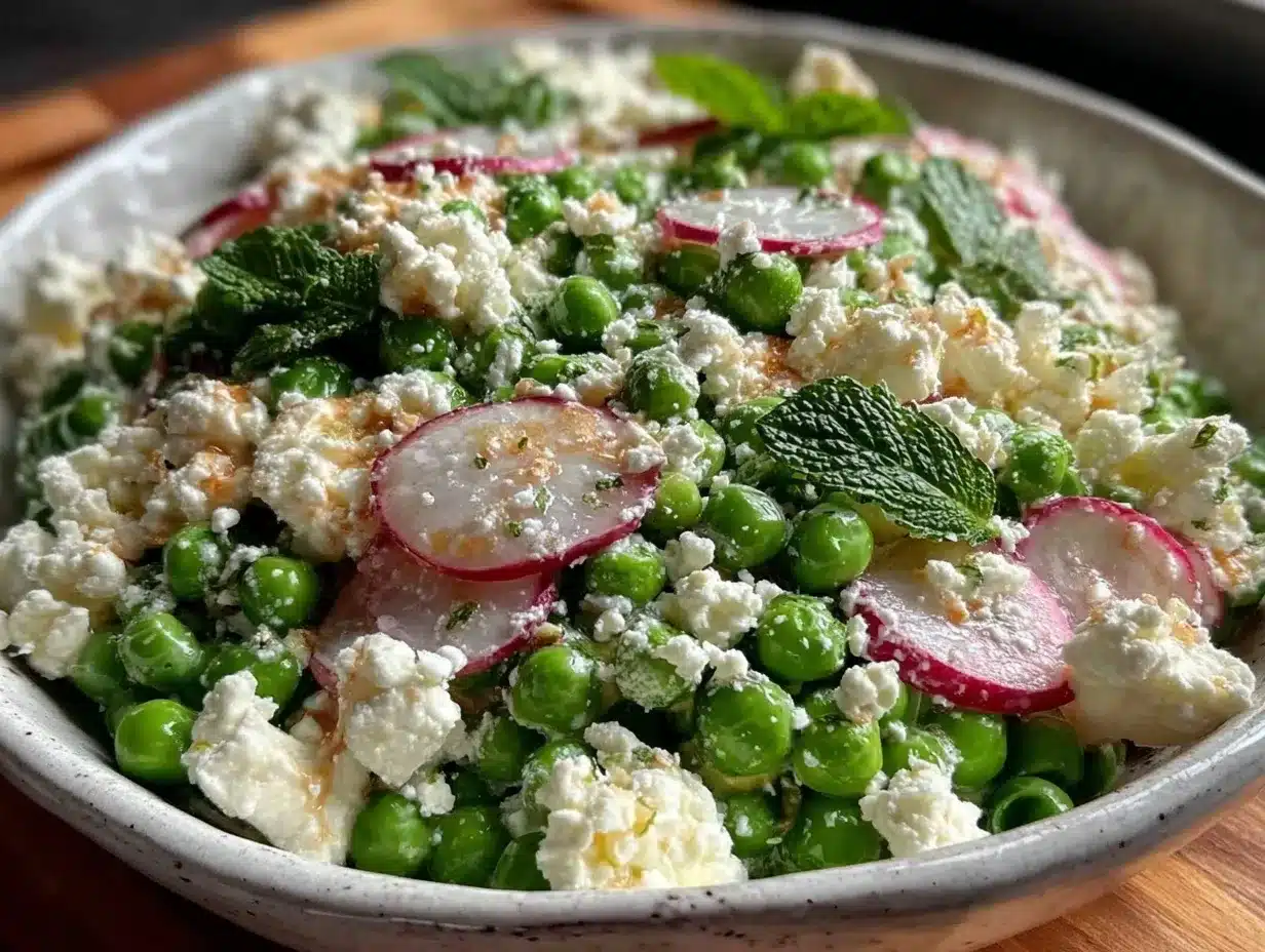 fresh classic spring pea salad preparation steps