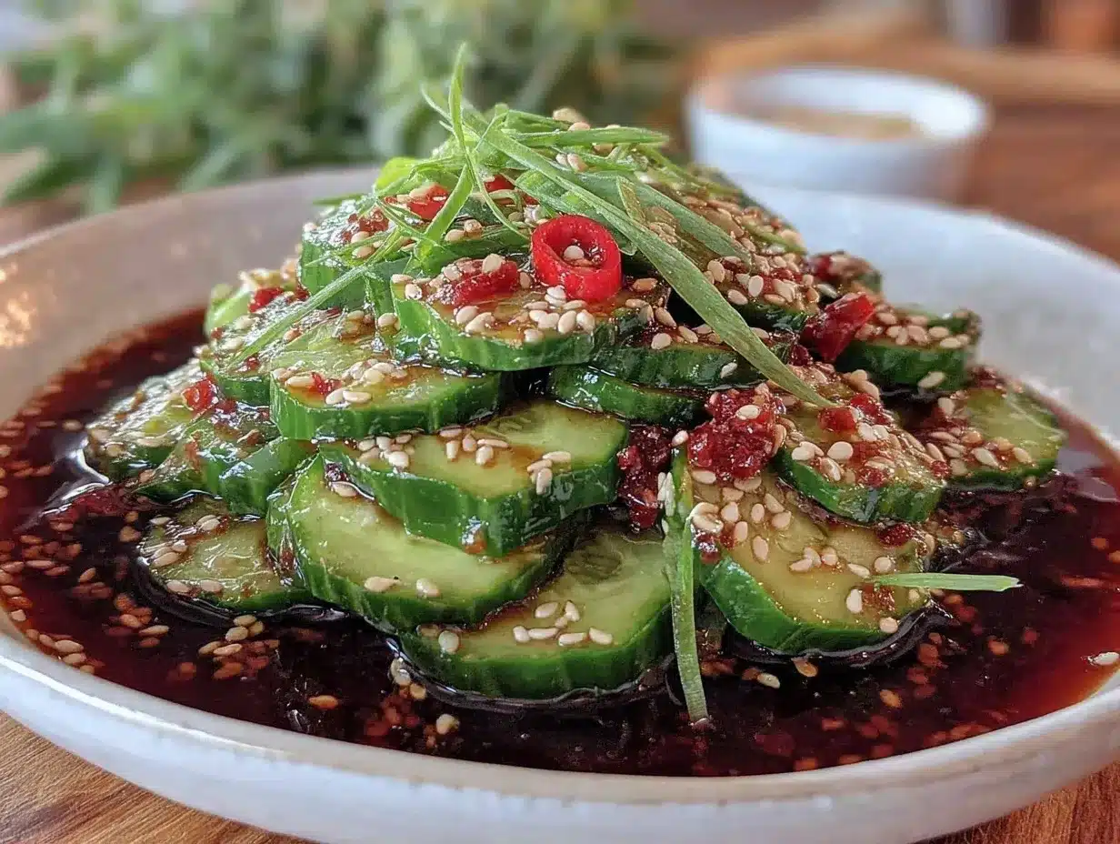 fresh cucumber salad preparation steps