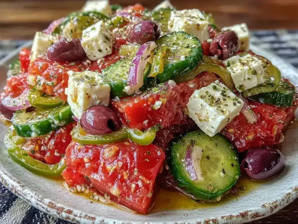 fresh greek salad - featured image