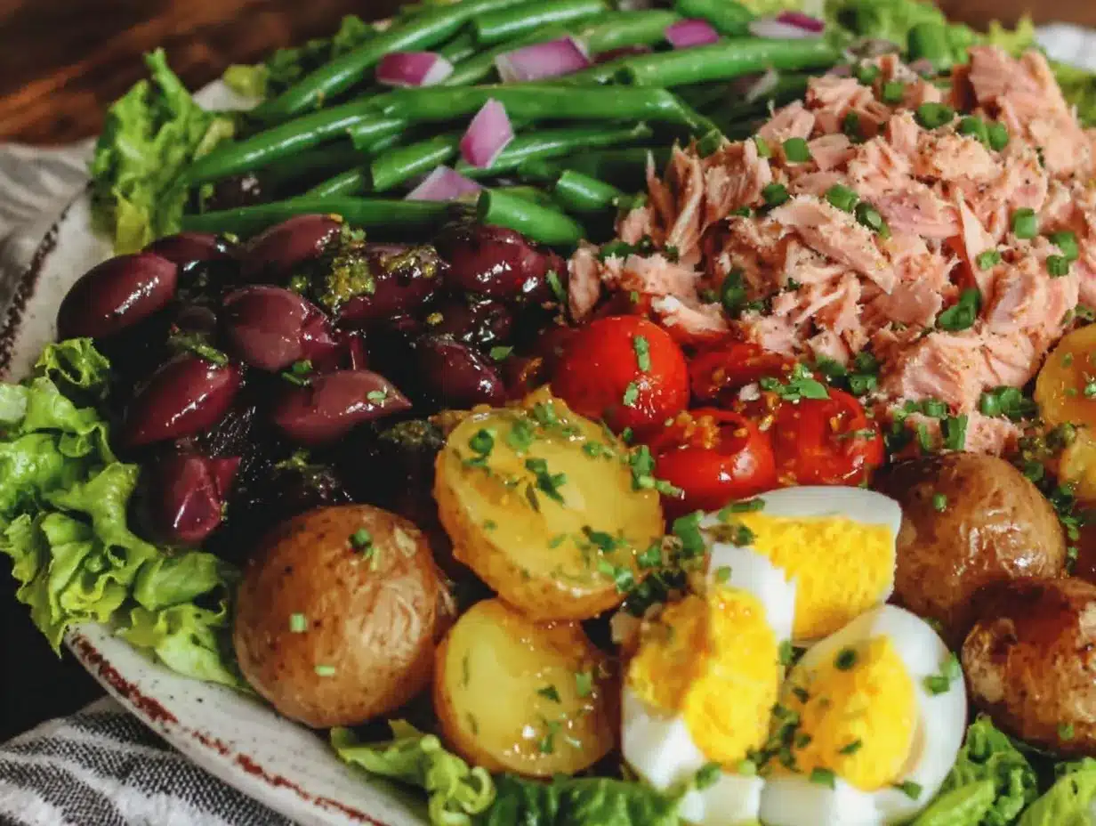 Fresh Niçoise Salad preparation steps