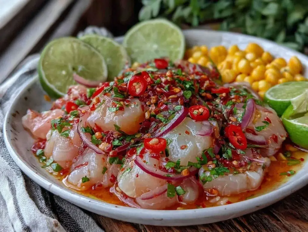 fresh peruvian ceviche recipe - featured image
