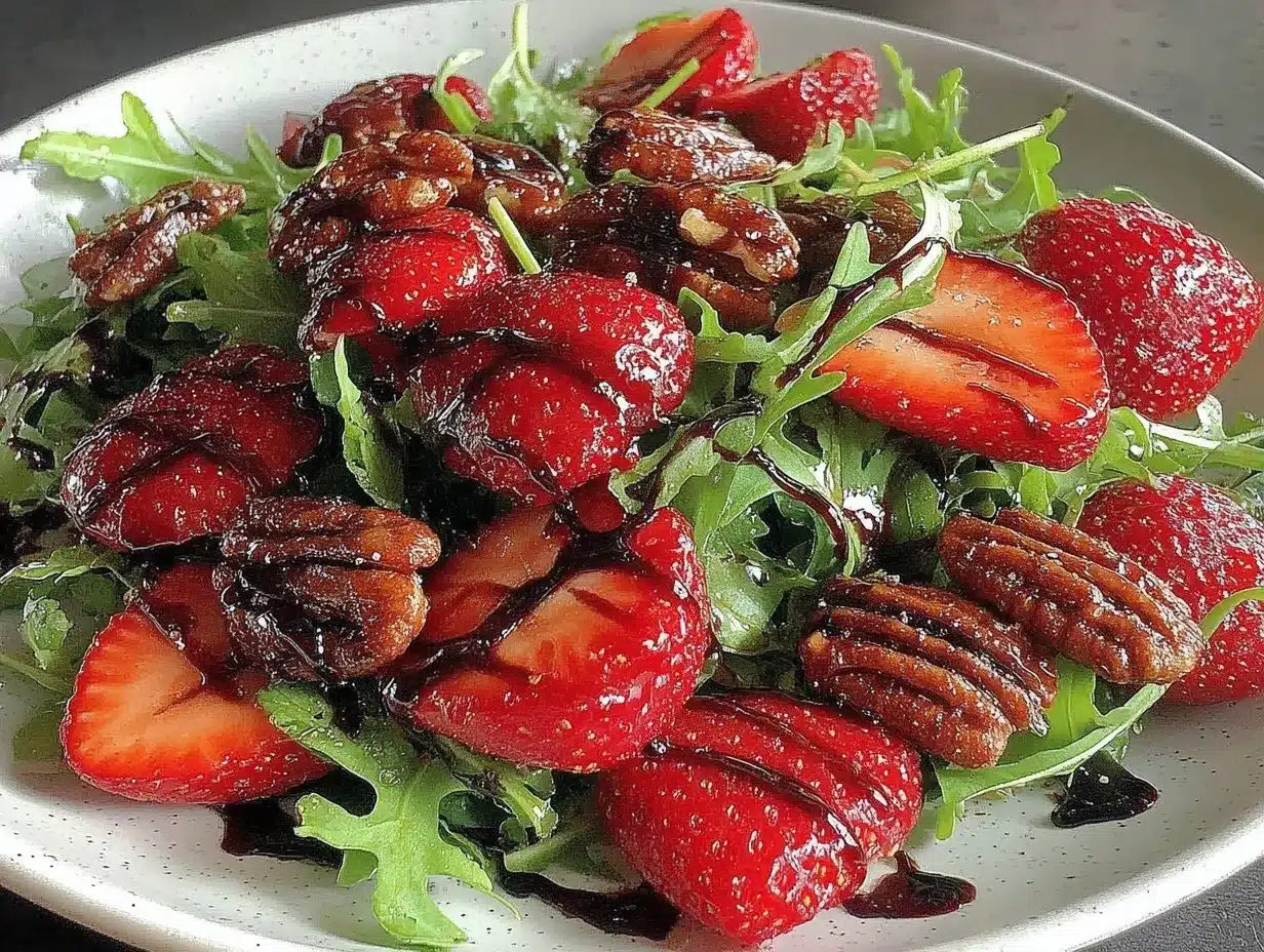 Fresh Strawberry Arugula Salad preparation steps