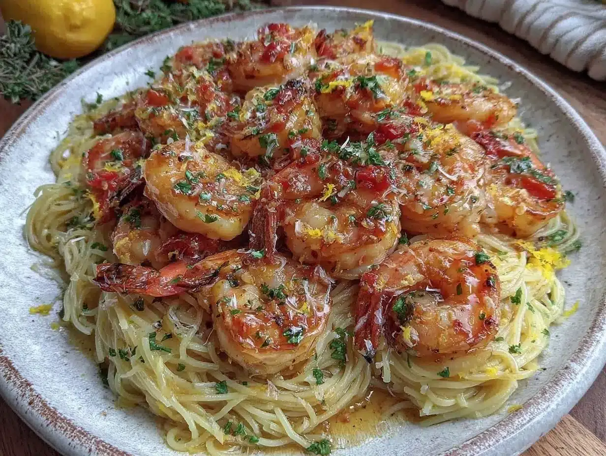 garlic butter shrimp scampi preparation steps