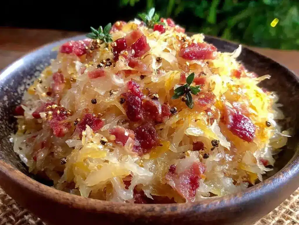 German sauerkraut recipe with bacon - featured image